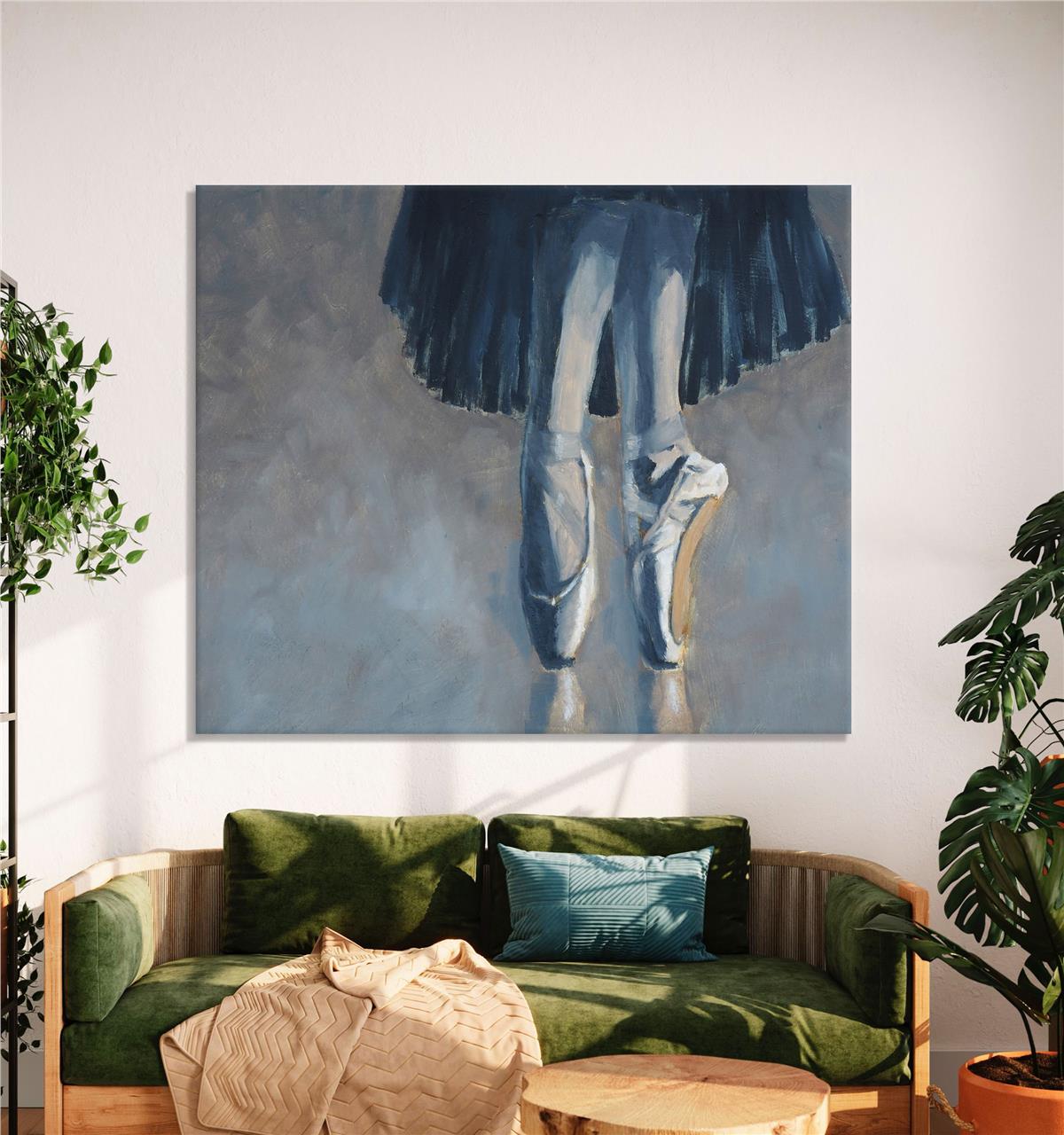 Parmak Ucundaki Balerin Kanvas Baskı Tablo