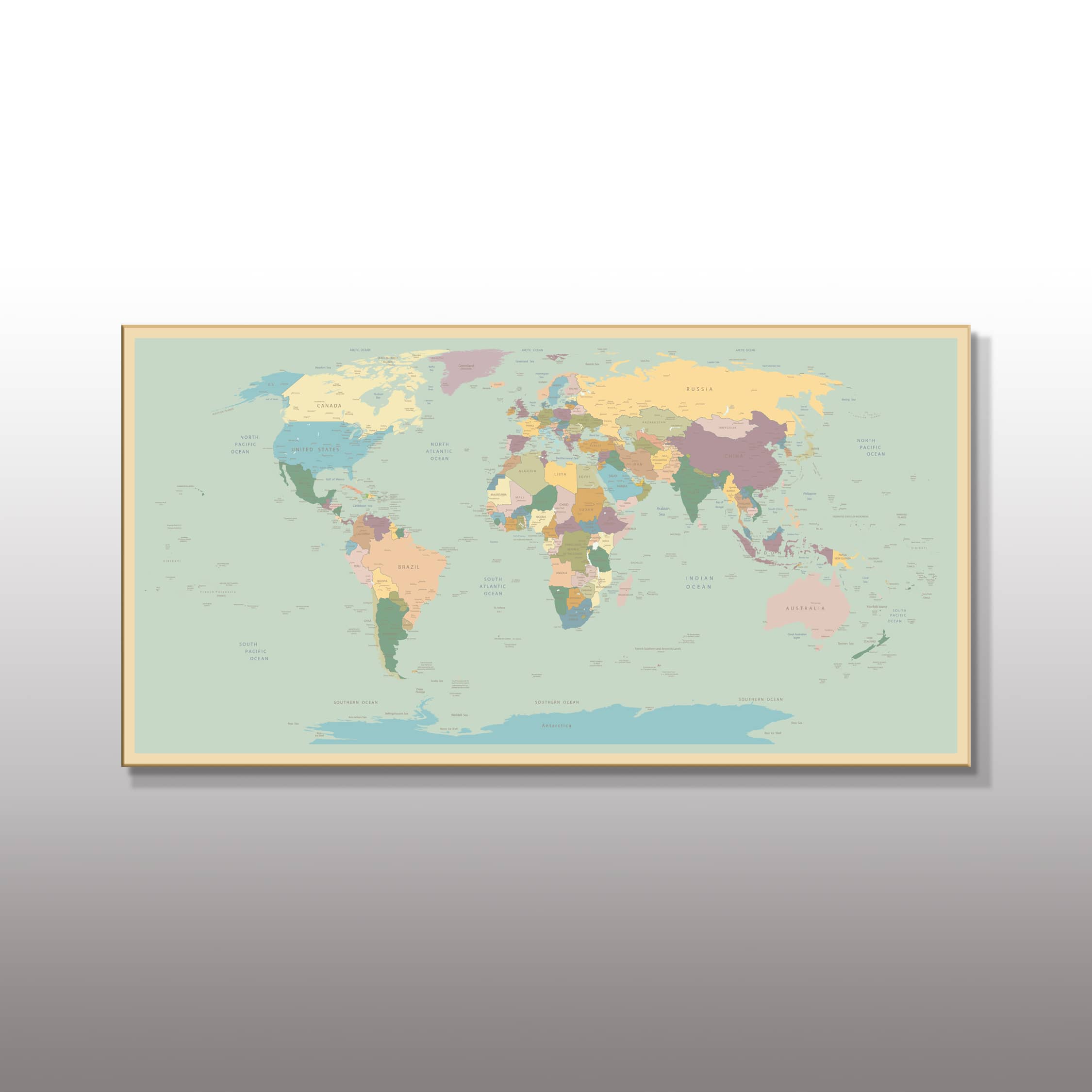 Minimalist Dünya Haritası 